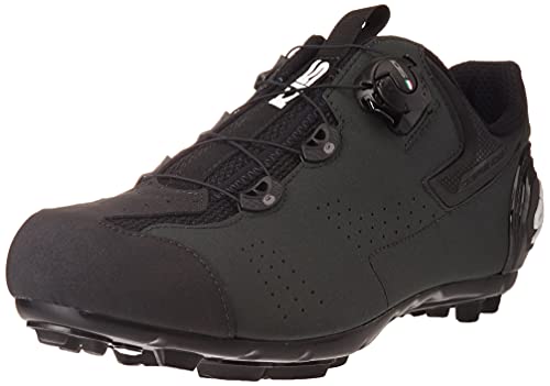 Sidi Unisex MTB Gravel Sneaker Schuhe, Schwarz Dunkelgrün, 45 EU von Sidi