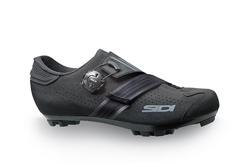 Sidi | XC Langlaufschuhe, professionelle Mountainbike-Schuhe für Herren MTB AERTIS, innovatives Verschlusssystem, integrierter Absatz, Schwarz/Schwarz, 44 EU von Sidi