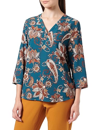 Sidona Damen Shirtbluse 10130386, Petrol Mehrfarbig, S von Sidona