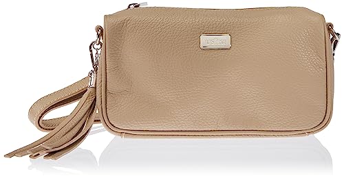 Sidona Women's Handtasche aus Leder, Beige von Sidona