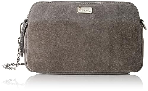 Sidona Women's Handtasche aus Leder, Grau von Sidona