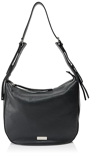 Sidona Women's Schultertasche aus Leder, Schwarz von Sidona