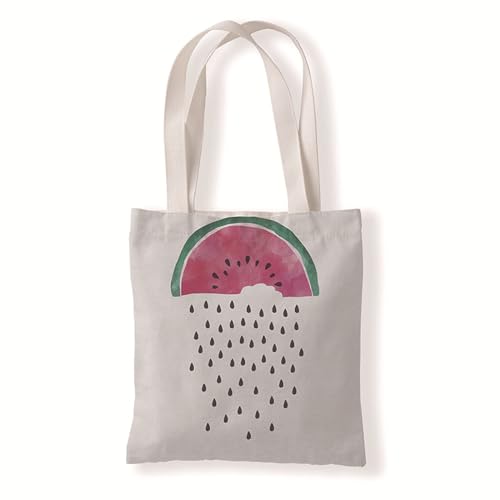 Siebe Stoffbeutel 33X37 Wassermelone Wassermelonensamen Baumwolltasche Jutebeutel,Stoffbeutel Mit Zwei Langen Henkeln,Stofftasche Faltbar,Wiederverwendbare Jutebeutel von Siebe