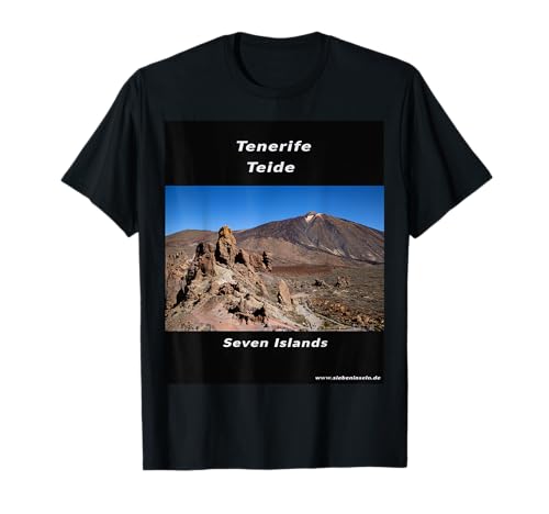 Sieben Inseln Teide T-Shirt Teneriffa T-Shirt, Herren, Unisex-Erwachsene, Schwarz, S, Kurzarm, Klassisch, 100% Baumwolle Sieben Inseln Teide T-Shirt Teneriffa T-Shirt, Herren, Unisex-Erwachsene, Schwarz, S, Kurzarm, Klassisch, 100% Baumwolle von Sieben Inseln