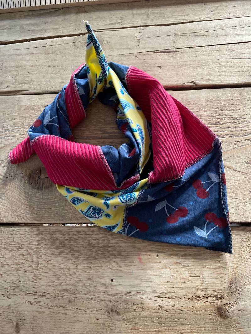 Halstuch Herbstzeit Zum Binden Patchwork Einzelstück/Kopftuch Tuch von SiebenGeisslein