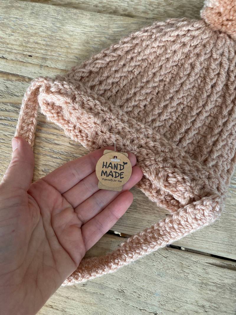 Handmade Wintermütze Größe Ca.6M. Bis 12.m Unisex von SiebenGeisslein