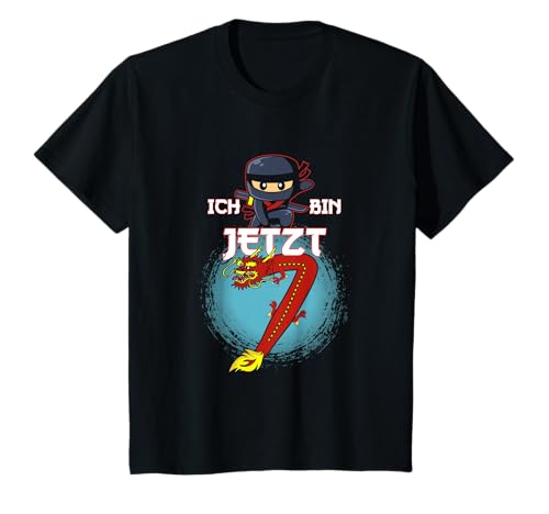Kinder 7. Geburtstag Junge 7 Jahre alt Siebenjähriger Ninja T-Shirt Kinder 7. Geburtstag Junge 7 Jahre alt Siebenjähriger Ninja T-Shirt von Siebenter Geburtstag 7 Jahre alter Ninja Geschenk
