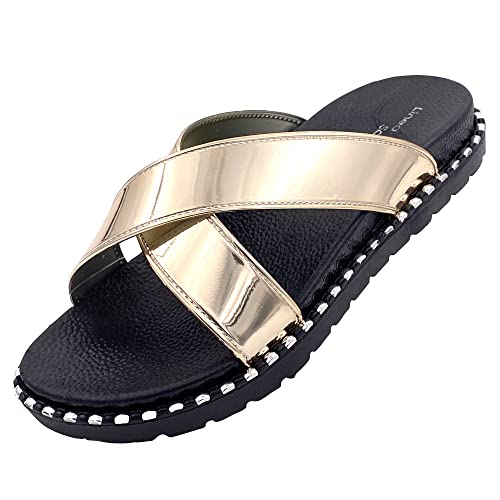 Linea Scarpa Badeschuhe Damen Strandsandale Vatos, fällt KLEIN aus, Gold, 41 von Siebi's