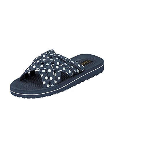 Siebi's BEACH WHITE DOTS Badeschuhe Pantoletten und Freizeitschuhe Damen: Größe: 42 | Farbe: Navy von Siebi's