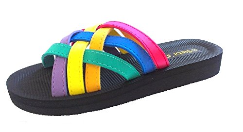 Siebi's Beach Multi Badeschuhe Pantoletten Damen: Größe: 38 | Farbe: Mehrfarbig von Siebi's