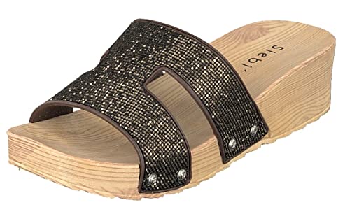 Siebi's Como Luxus Badeschuhe Strandschuhe Pantoletten Damen: Größe: 36 | Farbe: Braun von Siebi's