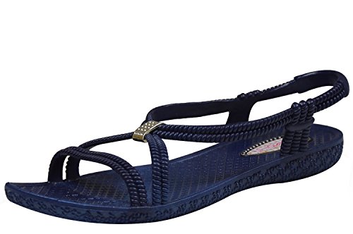 Siebi`s Damen Dusch- und Bade Sandalen Schuhe Tenno (42, Navy (blau)) von Siebi's
