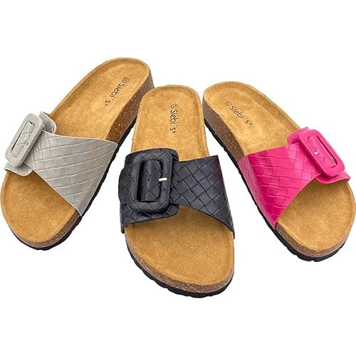 Siebi's Nantes modische Fußbettschuh Pantolette Strandschuhe Sandalen Mules Damen: Farbe: Pink | Größe: 38 von Siebi's