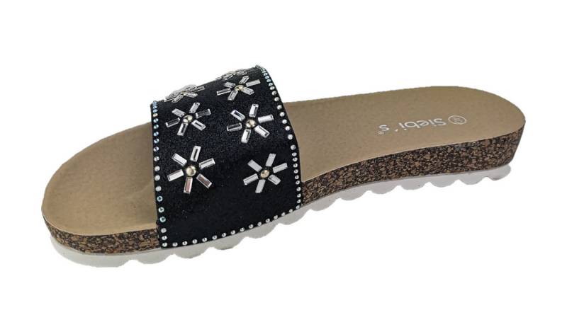 Siebi`s Siebi's Flower modische Badepantolette Damen mit Fußbett Strandschuhe Schlappen von Siebi`s