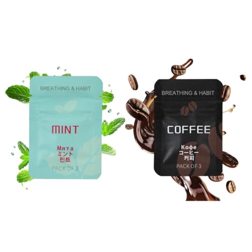 Siebkorb Aromierte Innenfilter: Kaffee-Minze, Atemluftfilter mit natürlichem ätherischem Öl, Quitgo Atemfilter (Kaffee- und Minzfilter) von Siebkorb