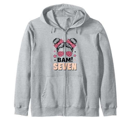 7. Geburtstag Mädchen Messy Bun Bäm! Sieben Jahre Alt Kapuzenjacke 7. Geburtstag Mädchen Messy Bun Bäm! Sieben Jahre Alt Kapuzenjacke von Siebter Geburtstag & 7. Geburtstag Design