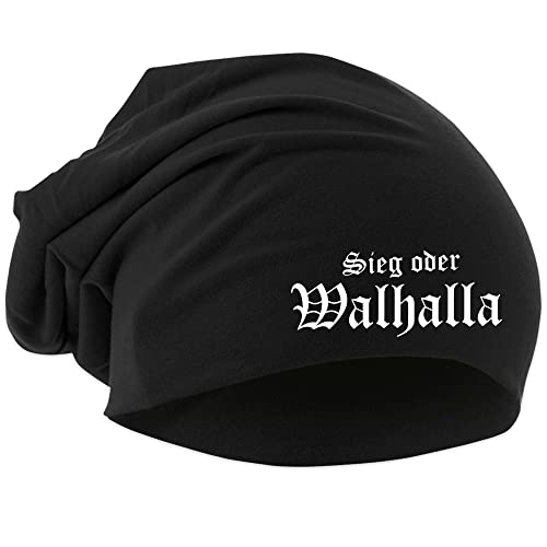 Sieg oder Walhalla Mütze | Wikinger Berserker Odin Thor Valhalla Nordmann Vikings Geschenk | M1 Schwarz Sieg oder Walhalla Mütze | Wikinger Berserker Odin Thor Valhalla Nordmann Vikings Geschenk | M1 Schwarz von Sieg oder Walhalla