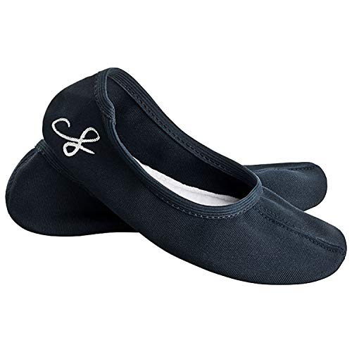 Siegertreppchen Gymnastikschuhe Stoff (Größe 24) Blau Turnschläppchen für Mädchen & Jungen - Ballettschuhe atmungsaktiv & rutschfest – Schläppchen – Ballerinas von Siegertreppchen