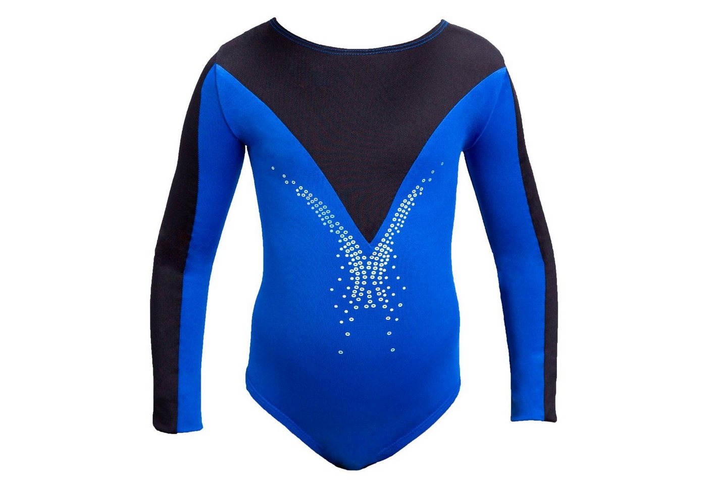 Siegertreppchen Sporthose Turnanzug für Mädchen Schwarz - Blau (Größe 116 - 164) Gymnastikanzug Ballett Trikot Langarm von Siegertreppchen