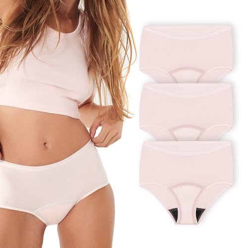 Siegmund Damen Hipster Care | Waschbare und Wiederverwendbare Unterwäsche mit bis zu 60ml Saugfähigkeit (DE/NL/SE/PL, Alphanumerisch, S, Regular, Regular, 3, Rosa) von Siegmund