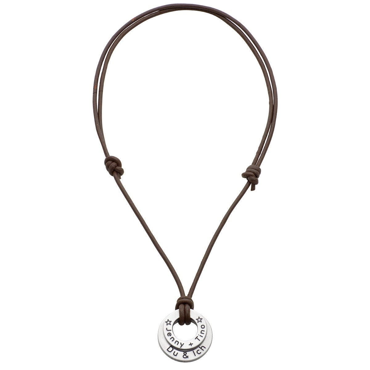 Halskette Gestempelt Leder Name von Siegtaler