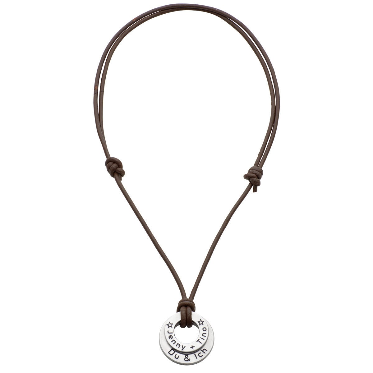 Kette Gestempelt Lederband Name von Siegtaler