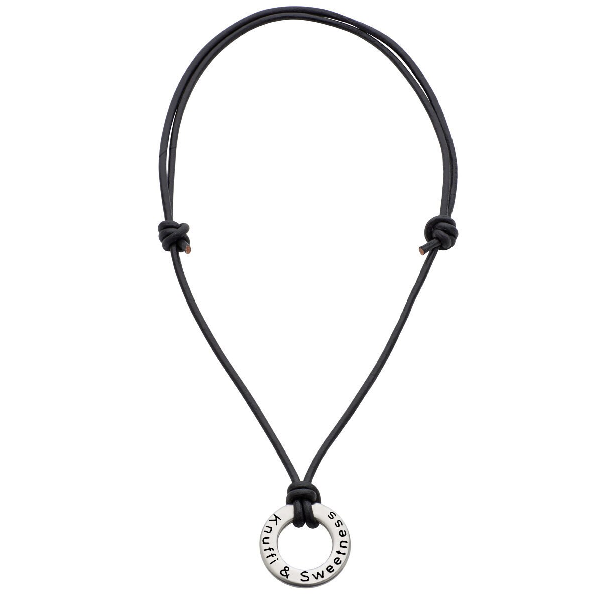 Lederkette Graviert Edelstahl Schmuck von Siegtaler