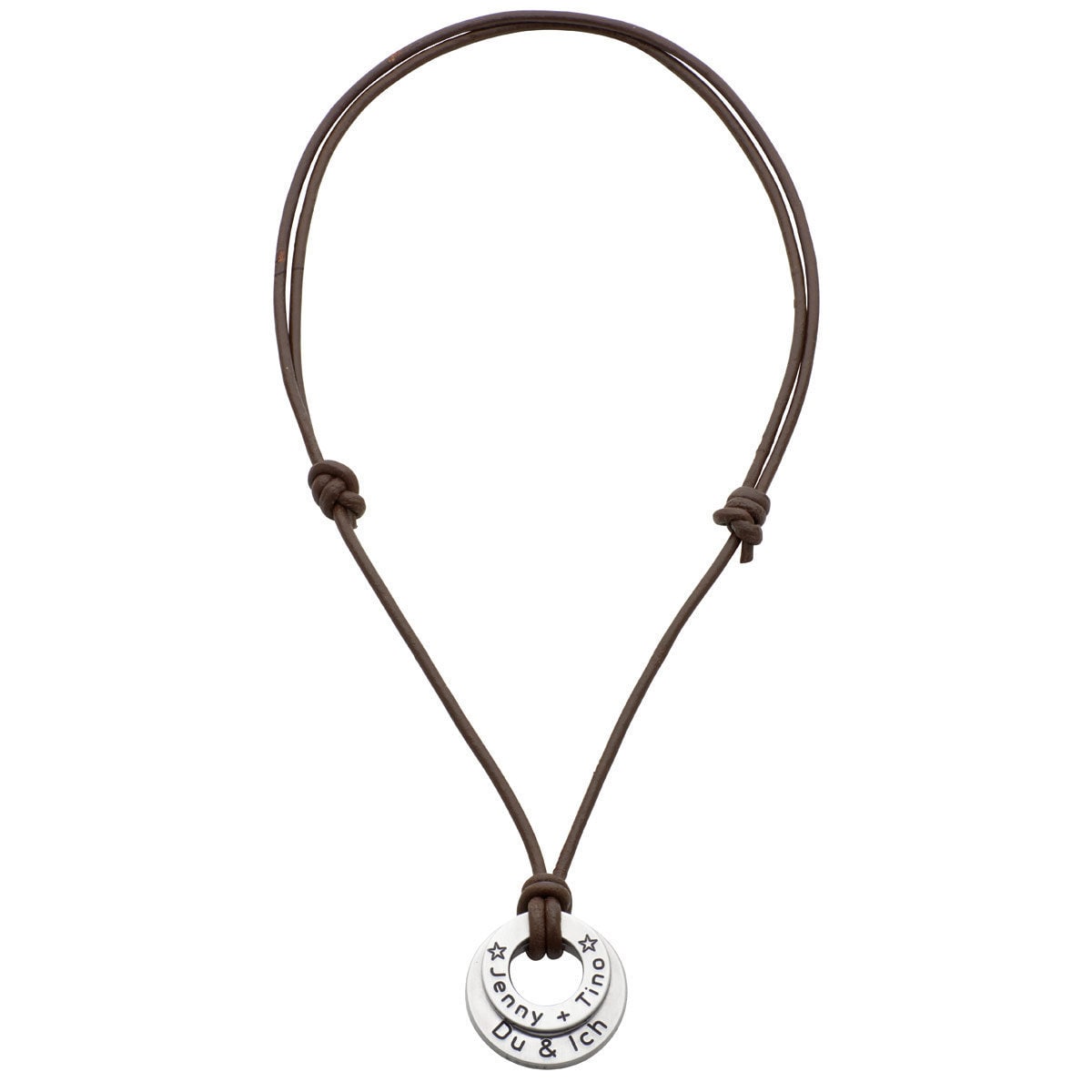 Lederkette Gravur Geschenk Handgraviert von Siegtaler