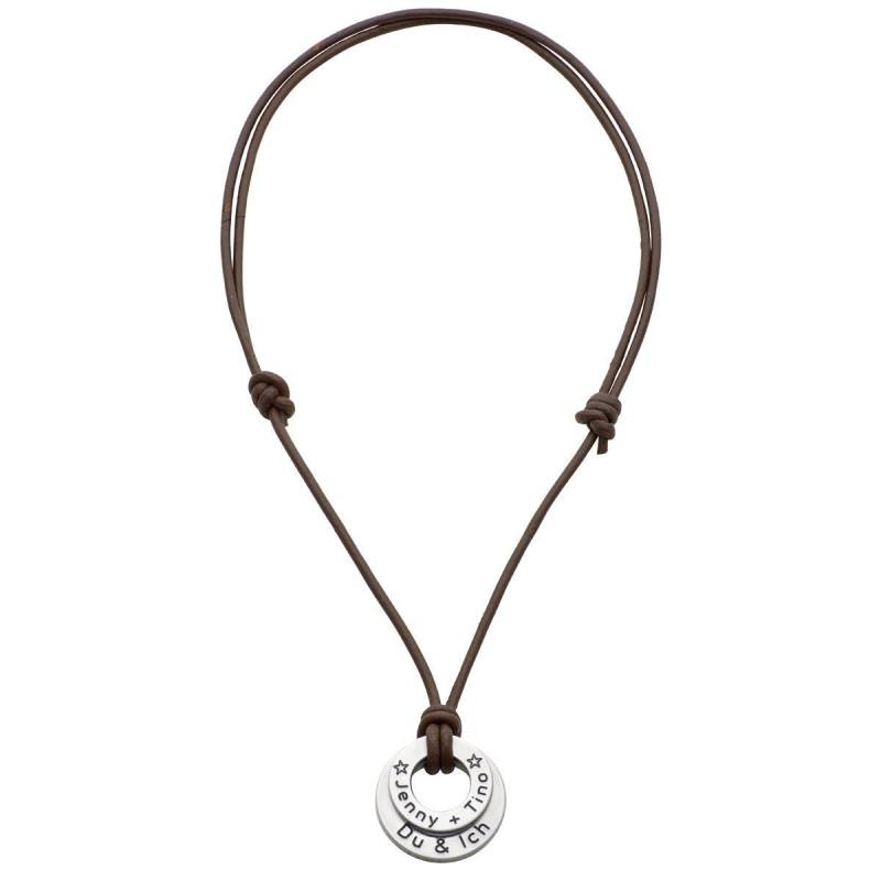 Lederkette Gravur Geschenk Handgraviert von Siegtaler