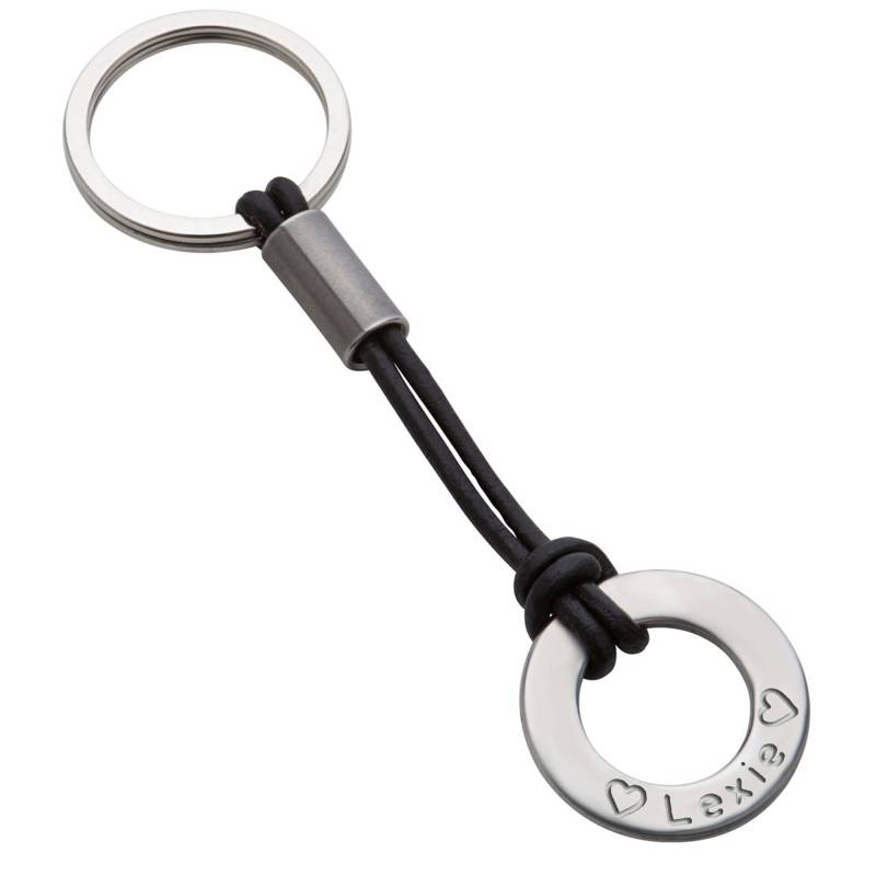 Schlüsselanhänger Graviert Lederband Beschriftung von Siegtaler