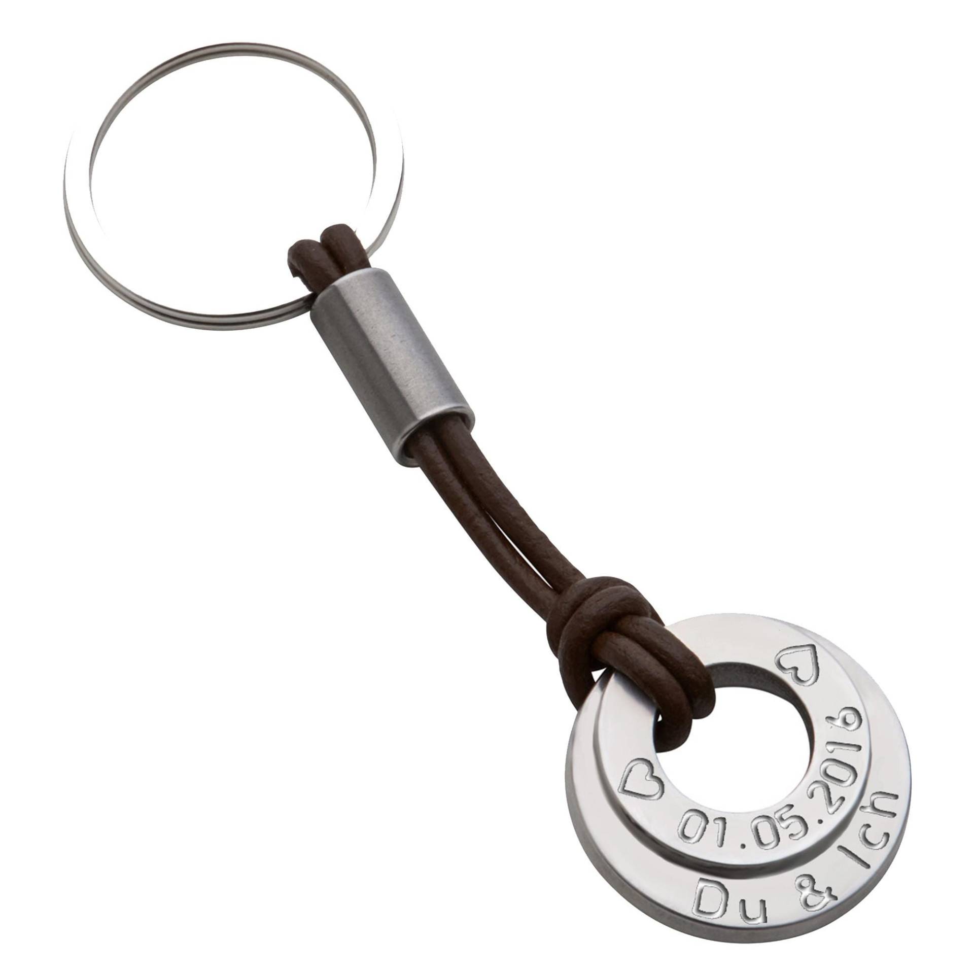 Schlüsselanhänger Gravur Edelstahl Schmuck von Siegtaler