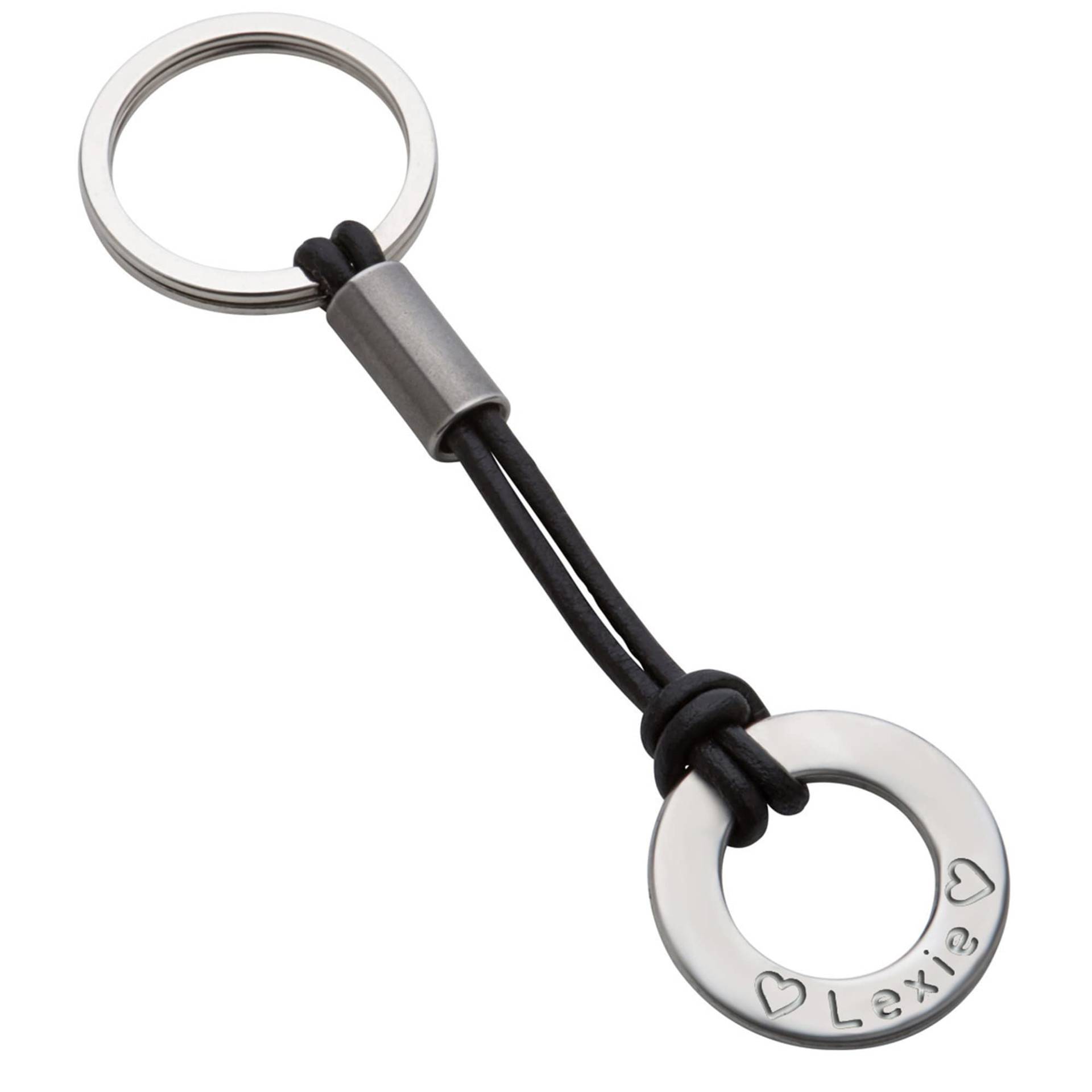 Schlüsselanhänger Gravur Leder Handgestempelt von Siegtaler