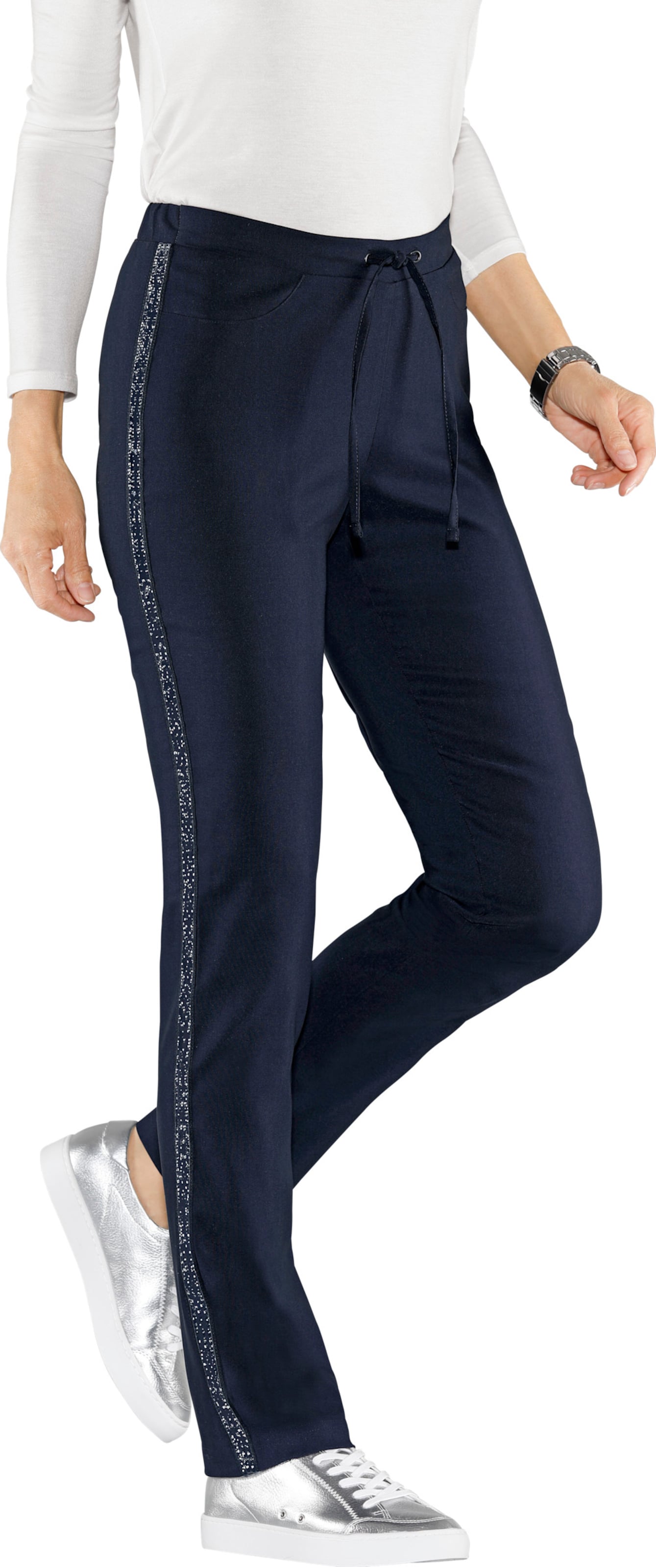 Sieh an! Damen Stretch-Hose marine von Sieh an!