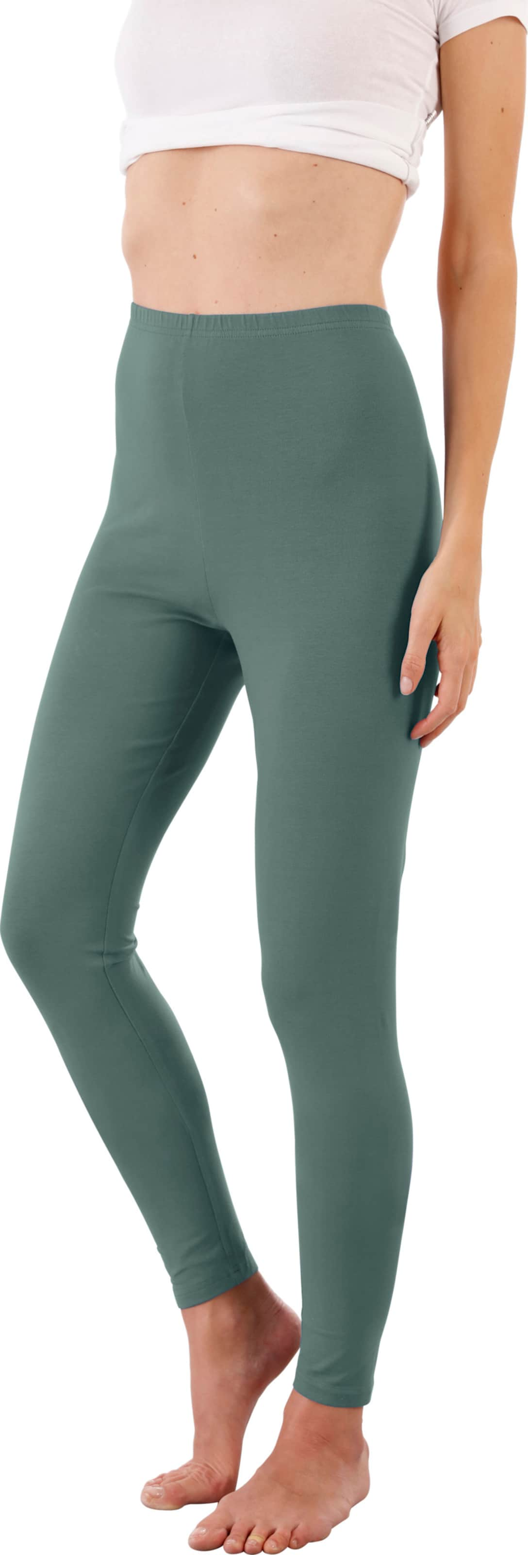 Sieh an! Damen Leggings khaki + khaki-bedruckt von Sieh an!