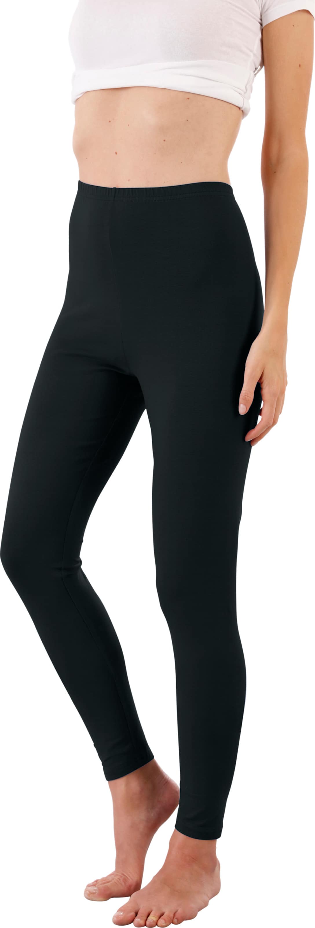 Sieh an! Damen Leggings schwarz + schwarz-bedruckt von Sieh an!