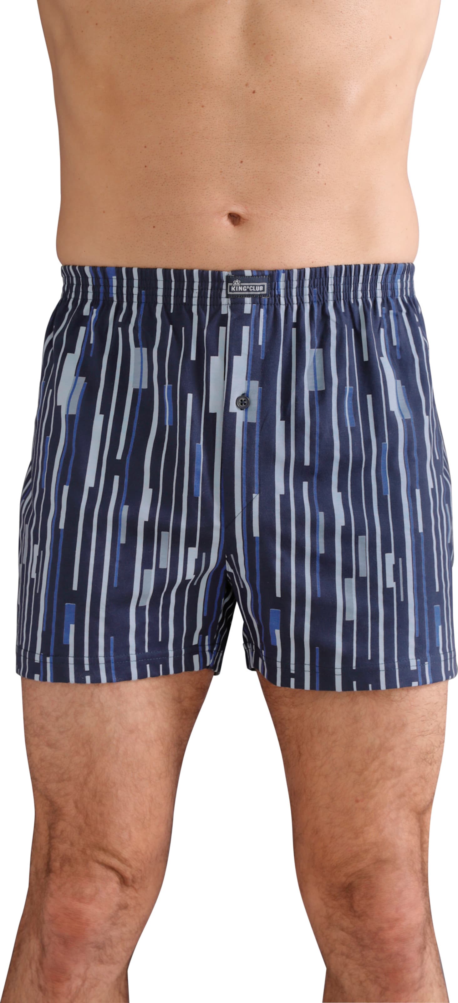 Sieh an! Herren Boxershorts marine-bedruckt von KINGsCLUB