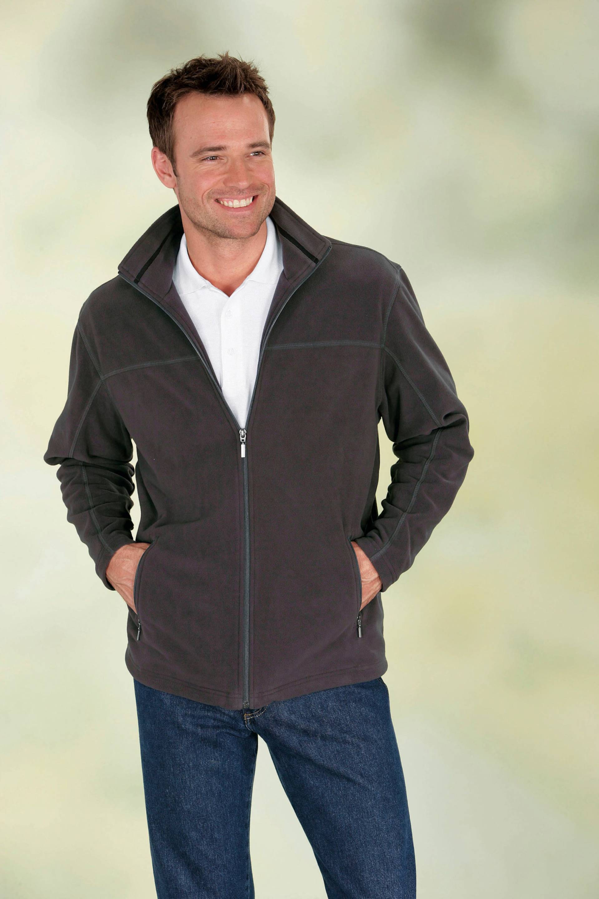 Sieh an! Herren Fleece-Jacke anthrazit von Sieh an!