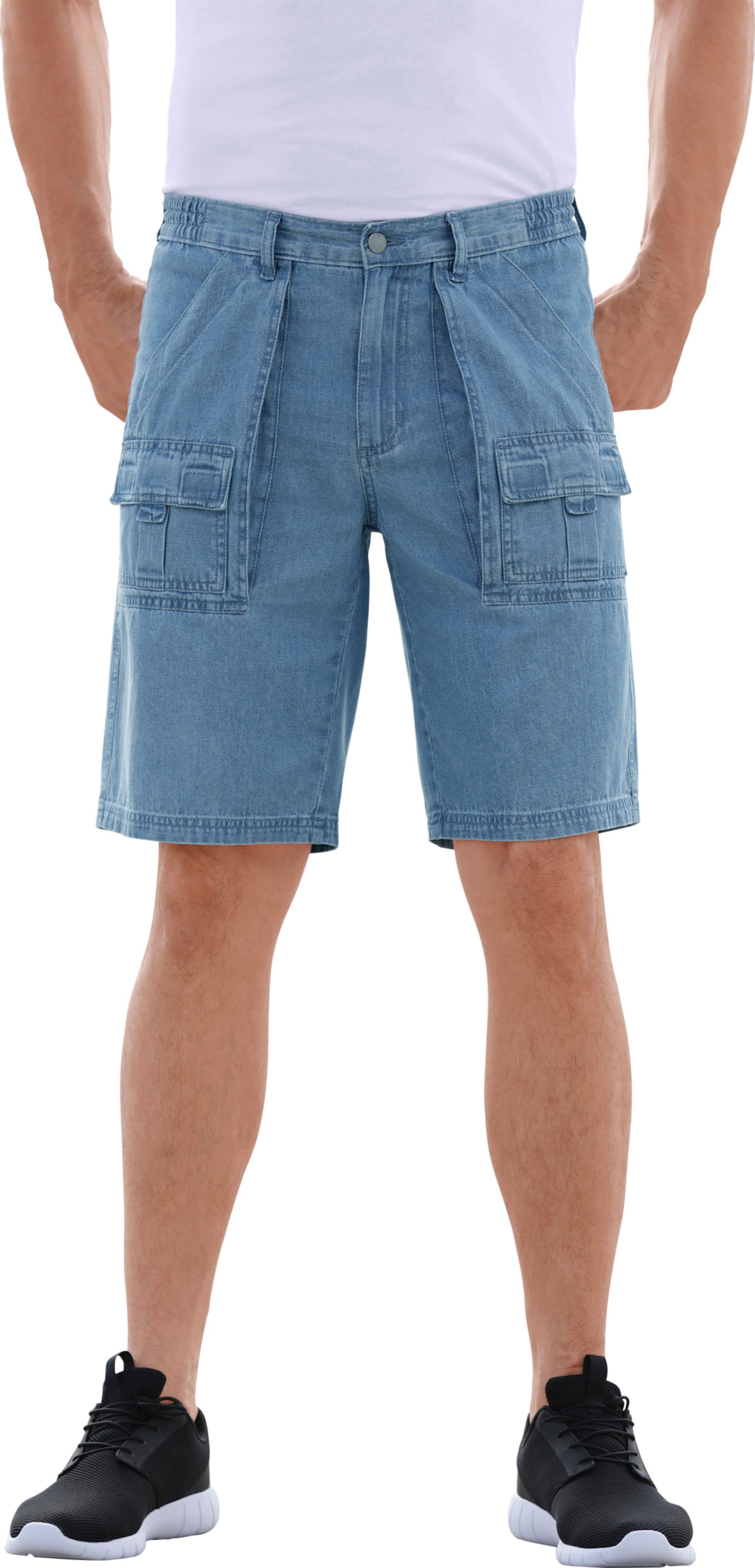 Sieh an! Herren Jeans-Bermudas blue-bleached von Sieh an!