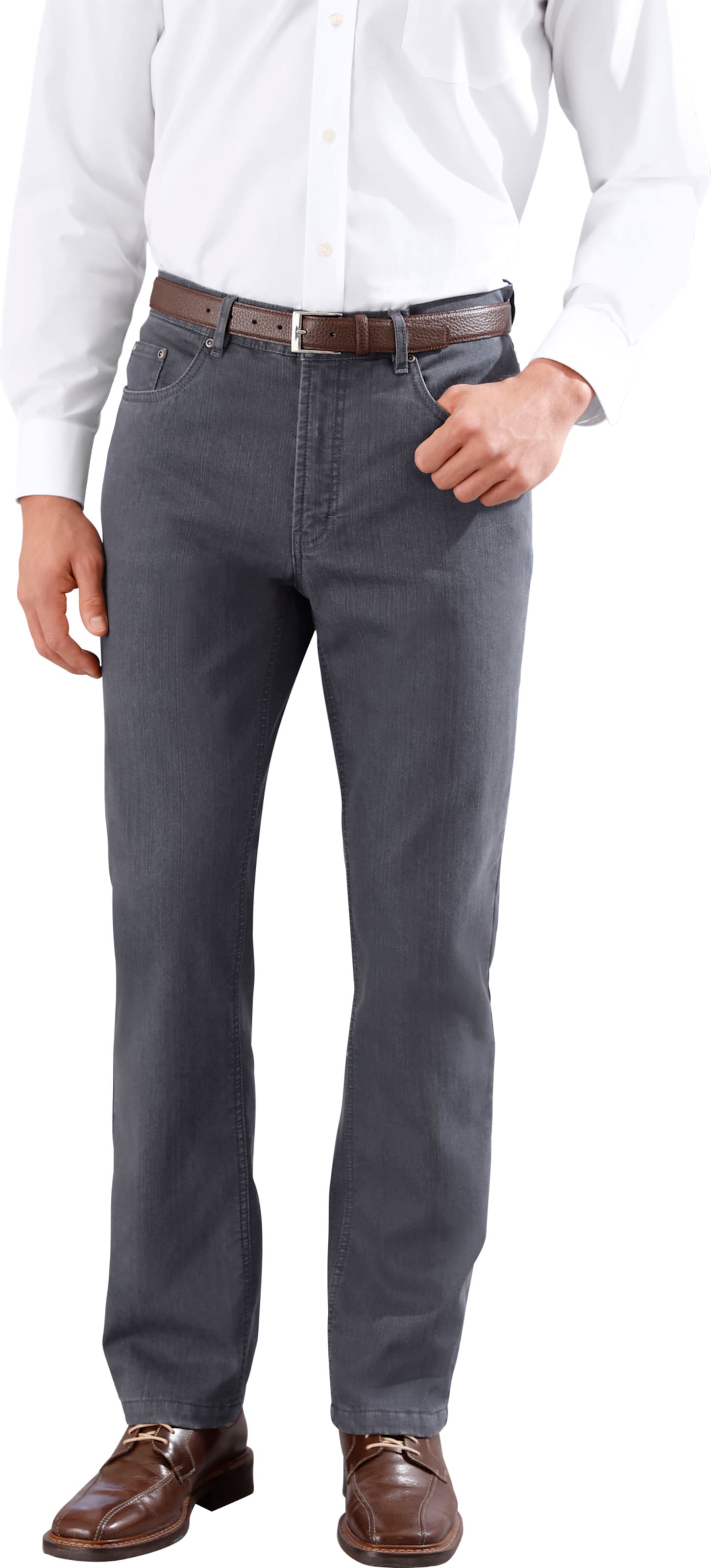 Sieh an! Herren Thermo-Jeans, grey-denim von Sieh an!