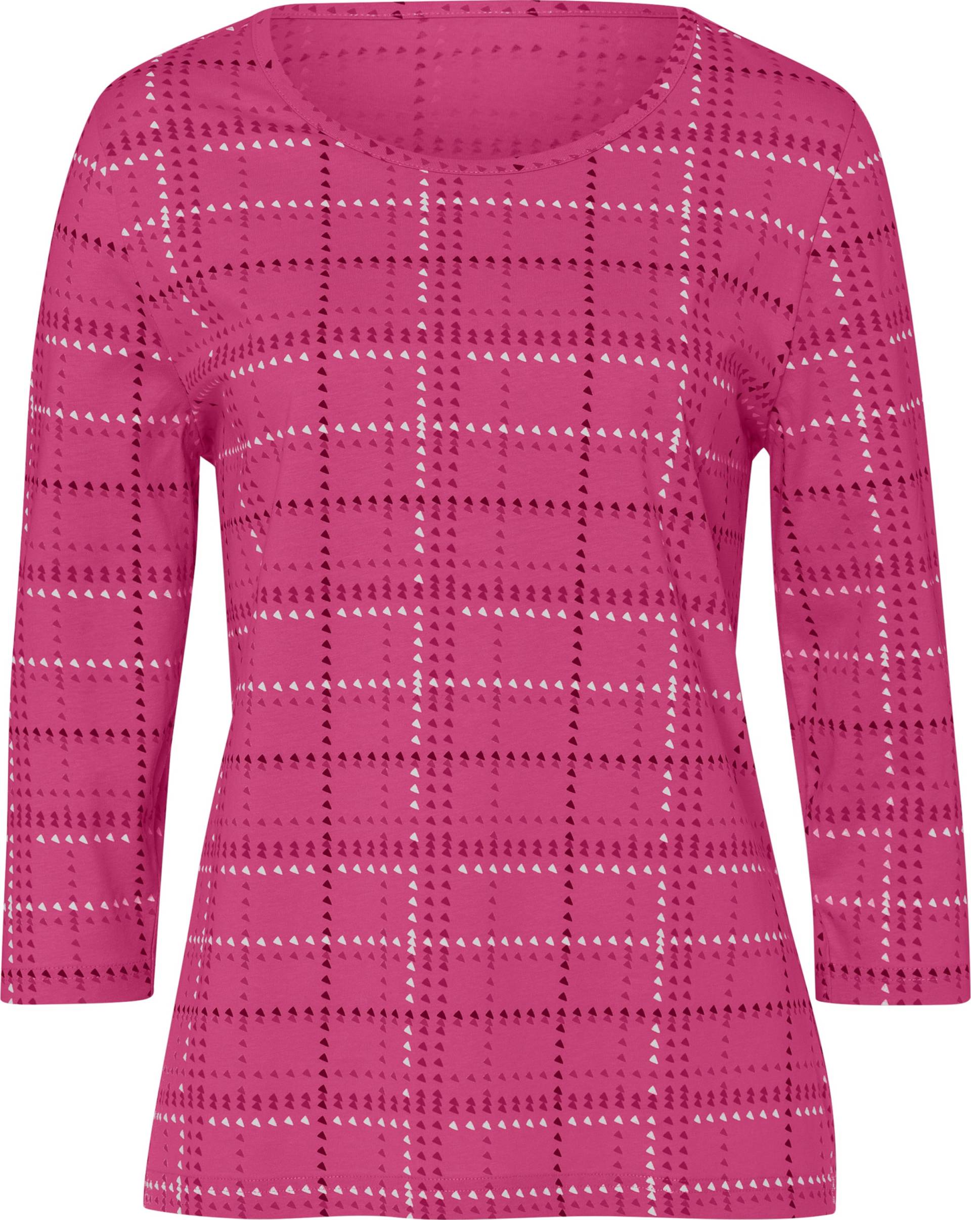 Sieh an! Damen 3/4-Arm-Shirt fuchsia-ecru-bedruckt von Sieh an!