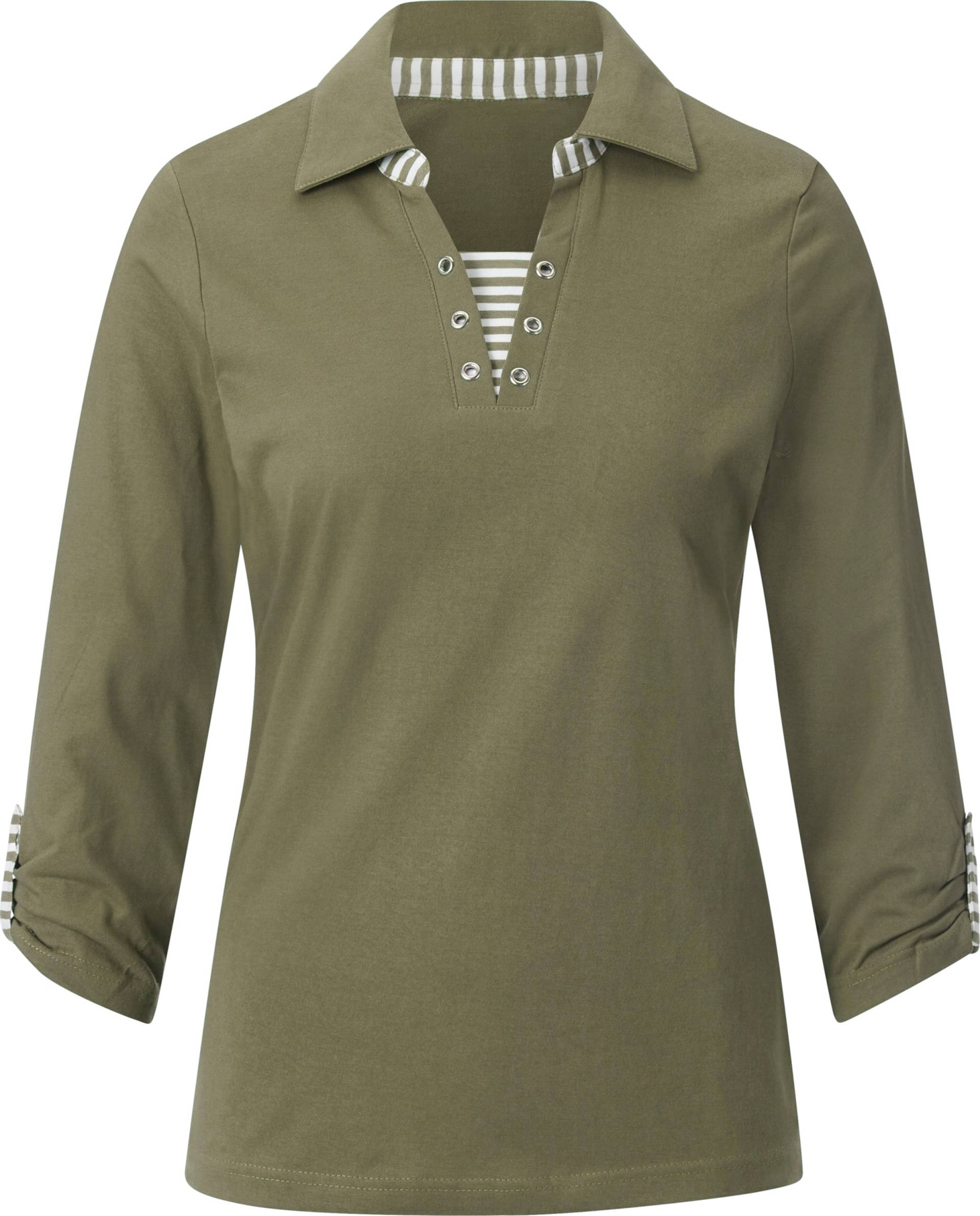 Sieh an! Damen 3/4-Arm-Shirt khaki von Sieh an!