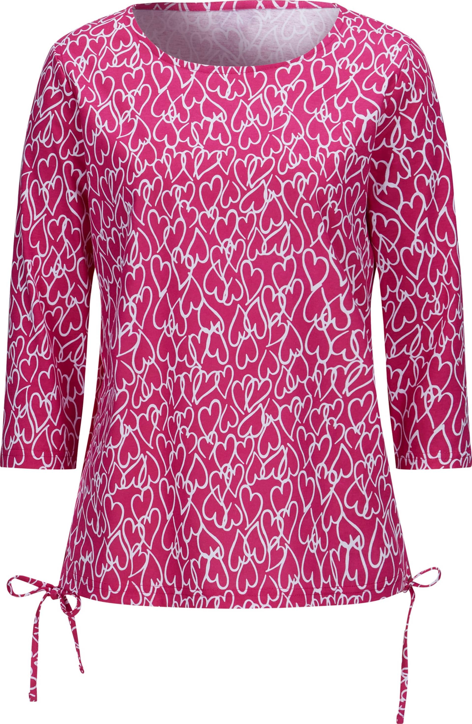 Sieh an! Damen 3/4-Arm-Shirt pink-ecru-bedruckt von Sieh an!