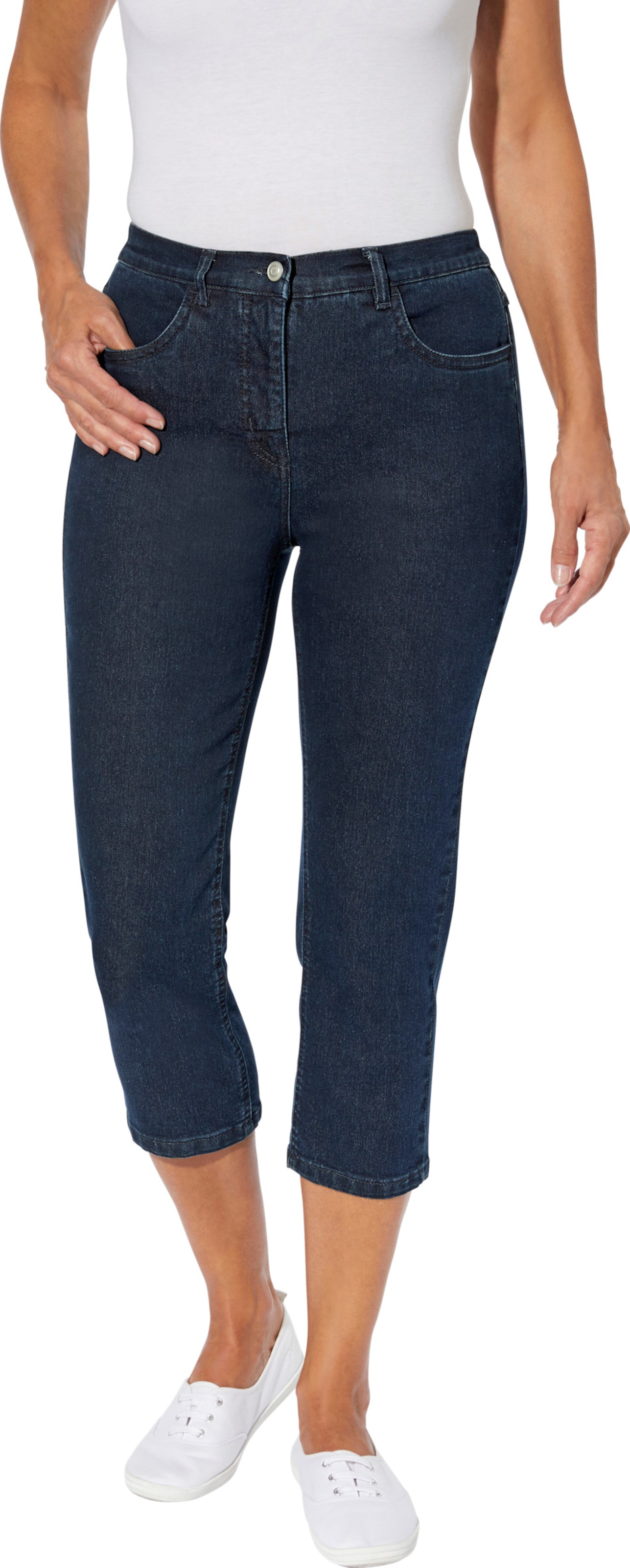 Sieh an! Damen 3/4-Jeans dark blue-denim von Sieh an!