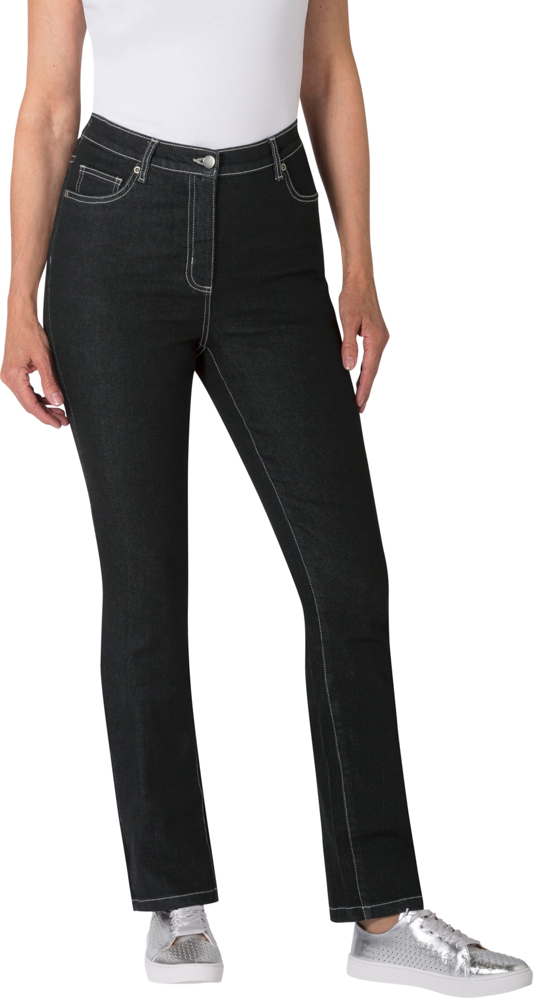 Sieh an! Damen 5-Pocket-Jeans black-denim von Sieh an!