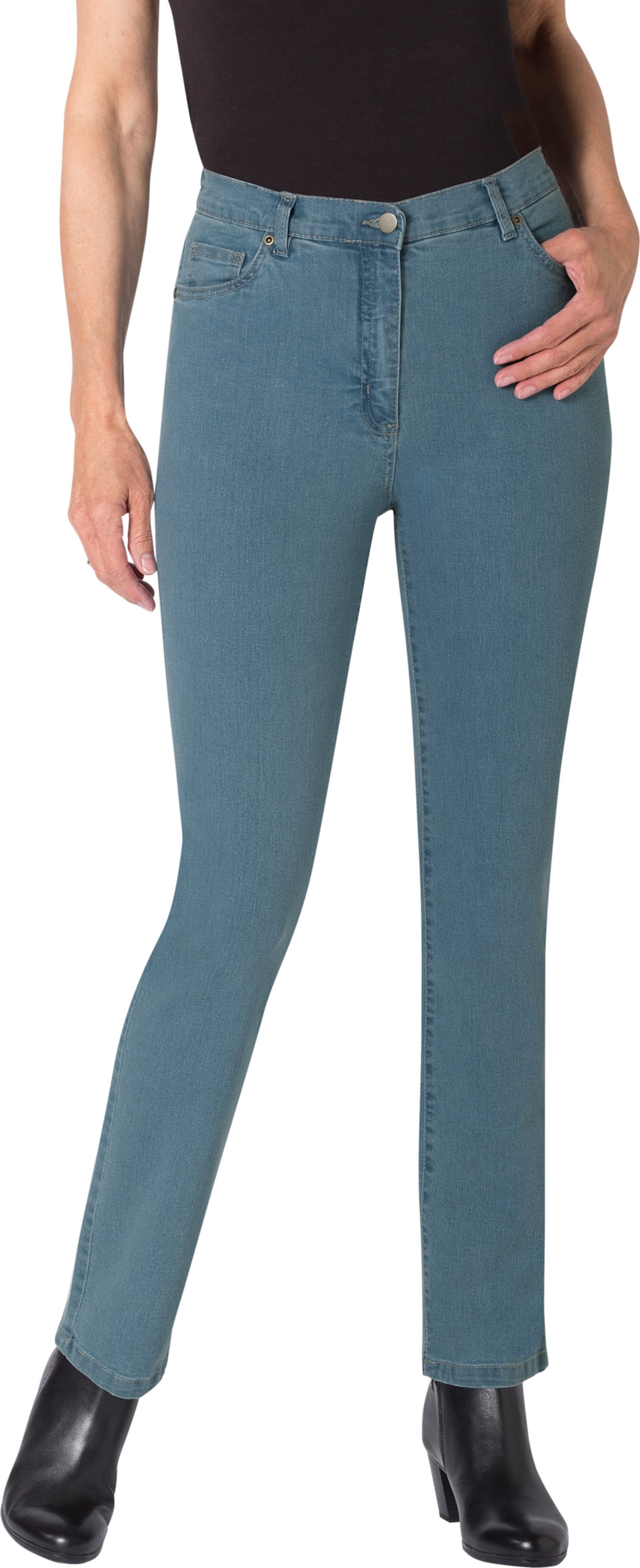 Sieh an! Damen 5-Pocket-Jeans blue-bleached von Sieh an!