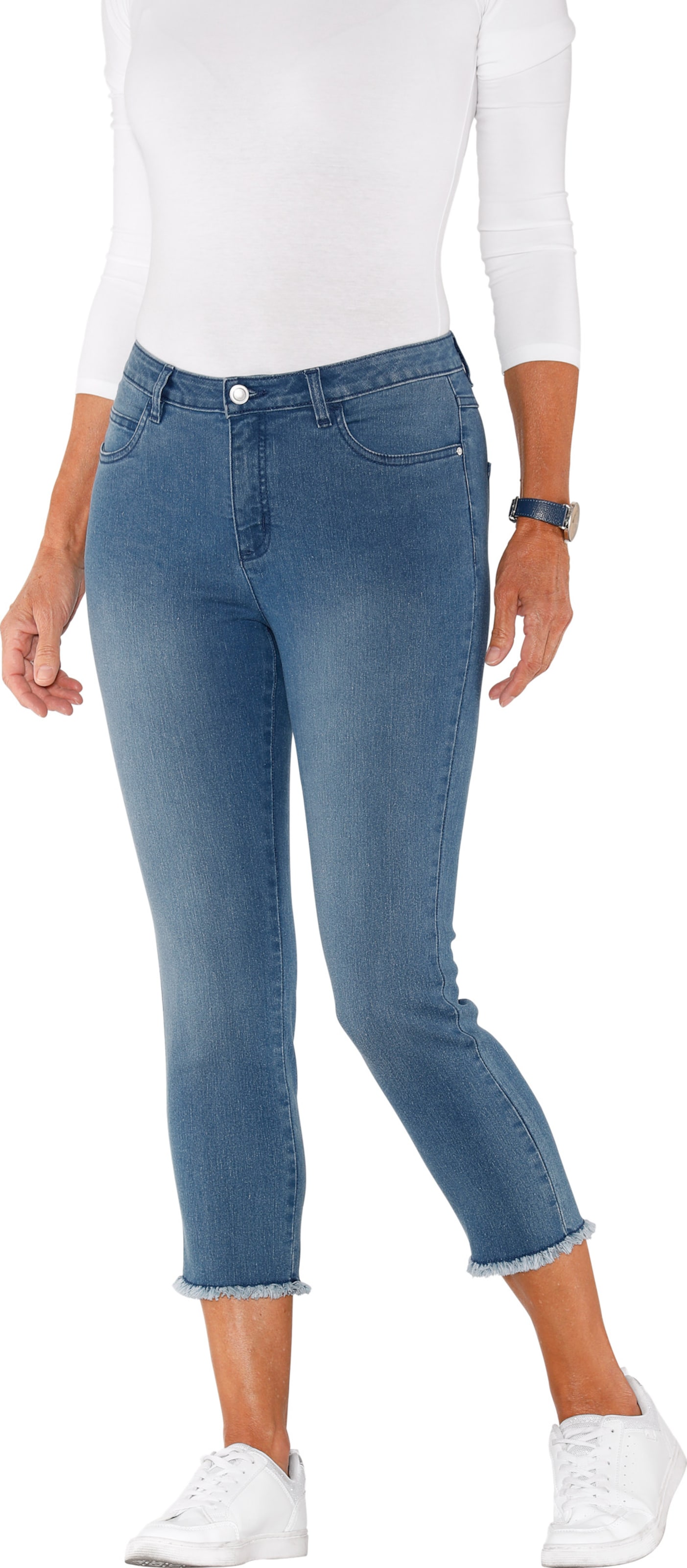 Sieh an! Damen 5-Pocket-Jeans blue-stone-washed von Sieh an!