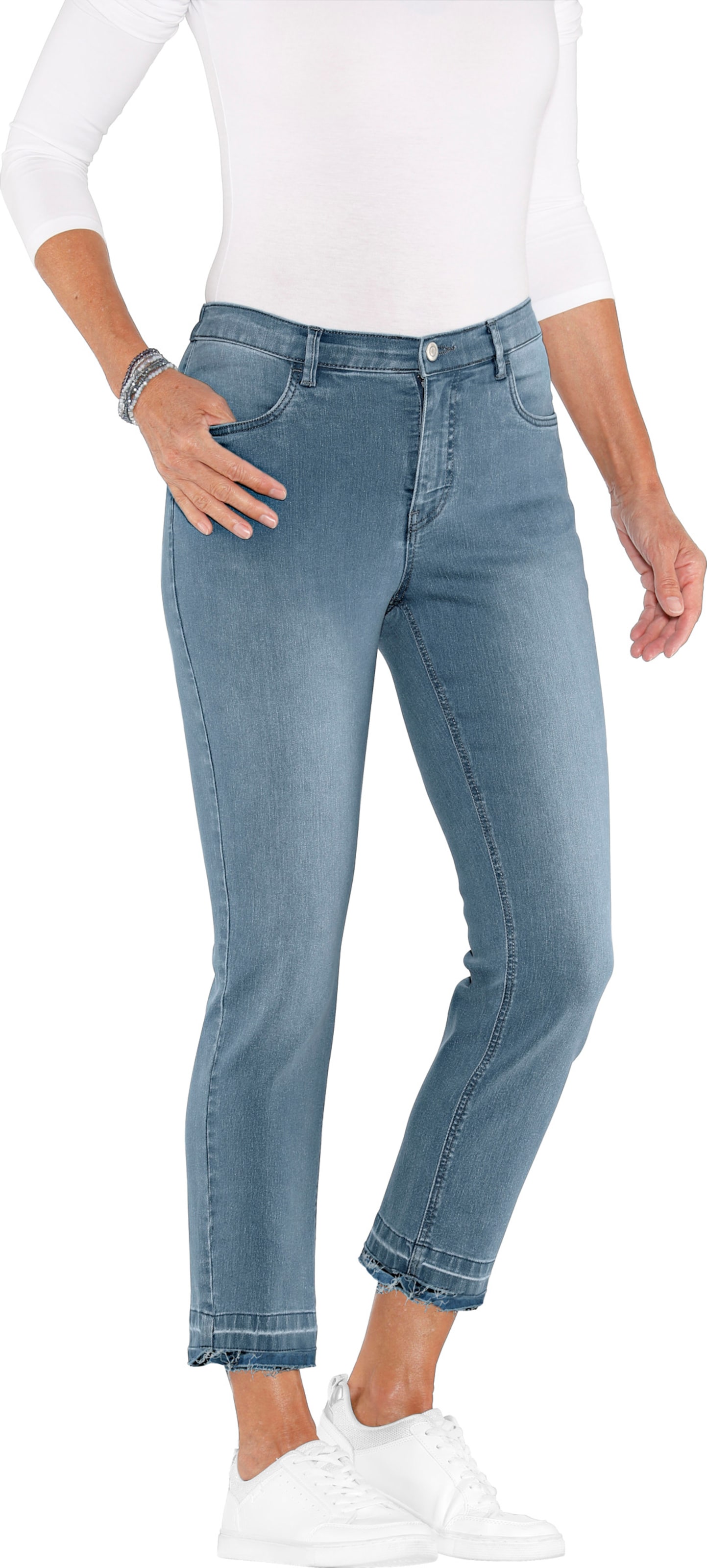 Sieh an! Damen 7/8-Jeans blue-bleached von Sieh an!