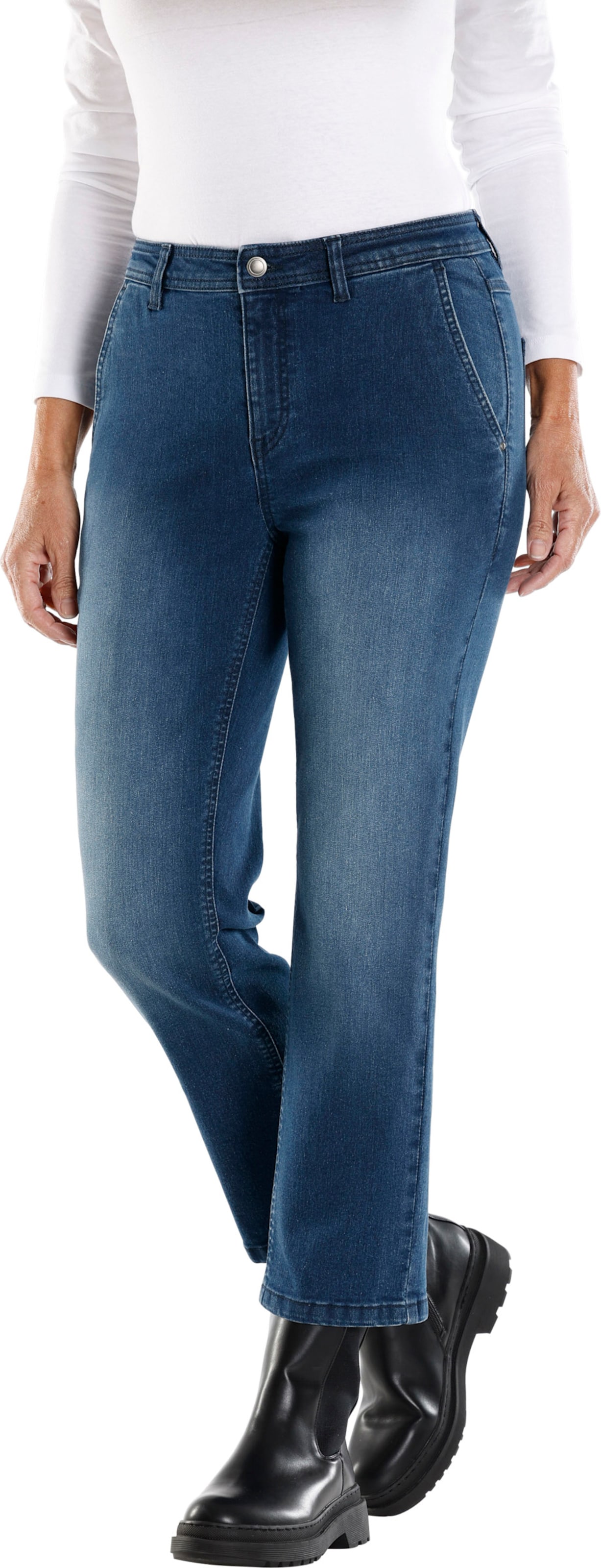 Sieh an! Damen 7/8-Jeans blue-stone-washed von Sieh an!