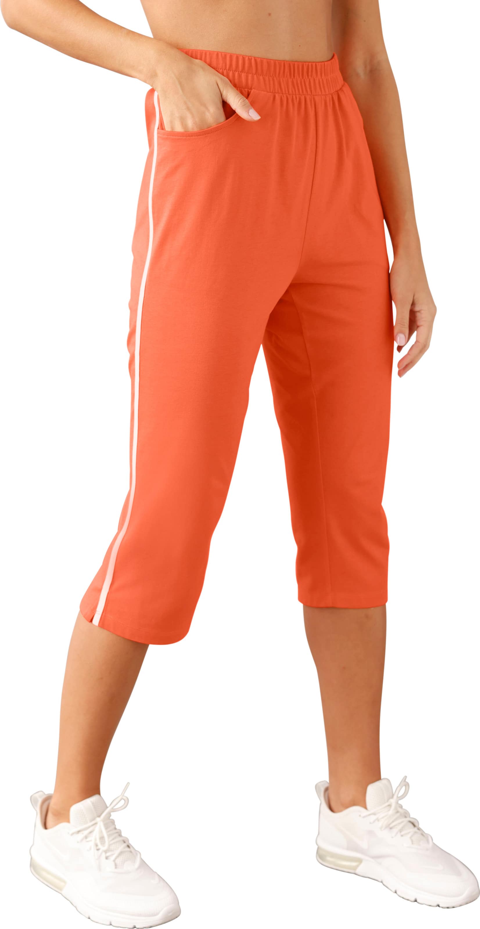 Sieh an! Damen Capri-Freizeithose orange von Sieh an!