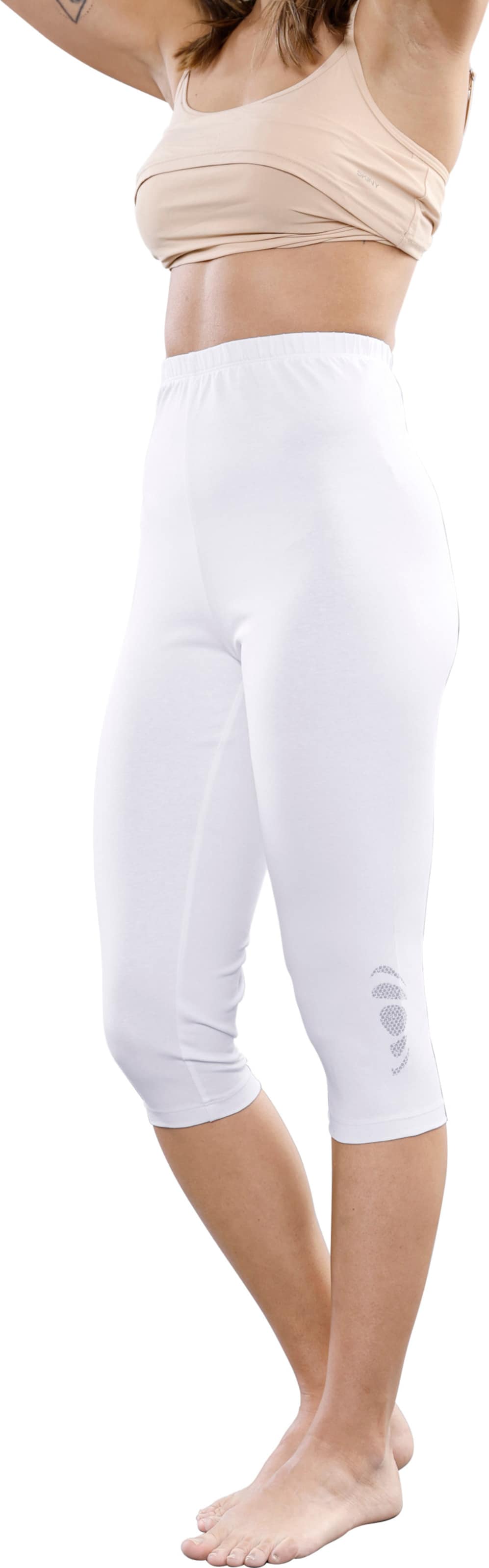 Sieh an! Damen Capri-Leggings weiß + schwarz von Sieh an!